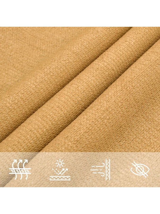 Burė nuo saulės, smėlio, 2x3,5m, HDPE, 160g/m², stačiakampė
