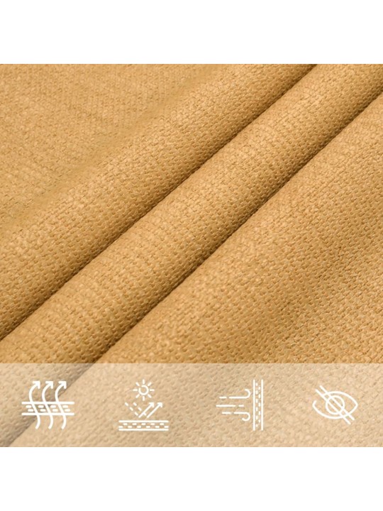 Burė nuo saulės, smėlio, 2,5x4m, HDPE, 160g/m², stačiakampė
