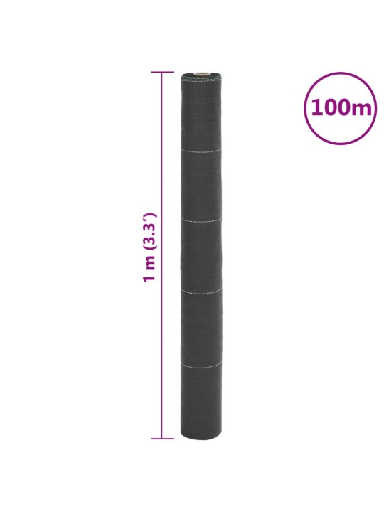Membrana nuo piktžolių, juodos spalvos, 1x100m, PP