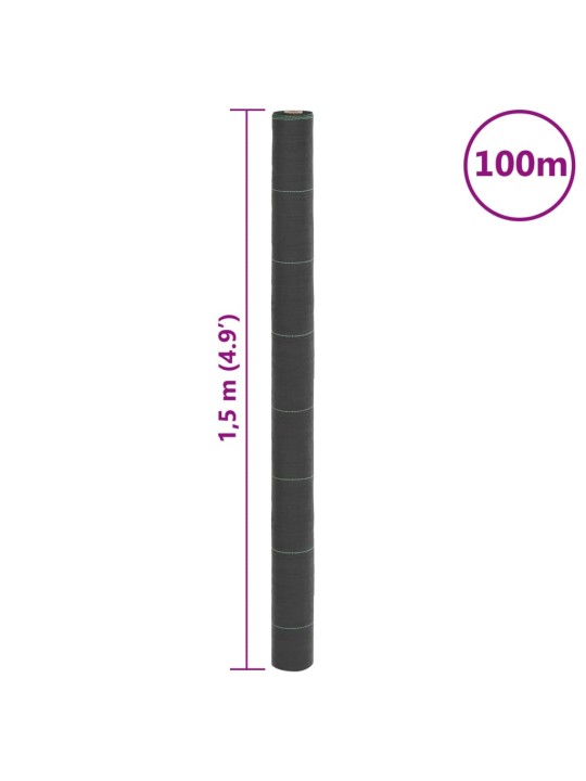 Membrana nuo piktžolių, juodos spalvos, 1,5x100m, PP