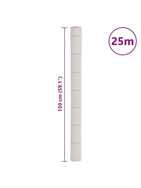 Membrana nuo piktžolių, baltos spalvos, 1,5x25m, PP