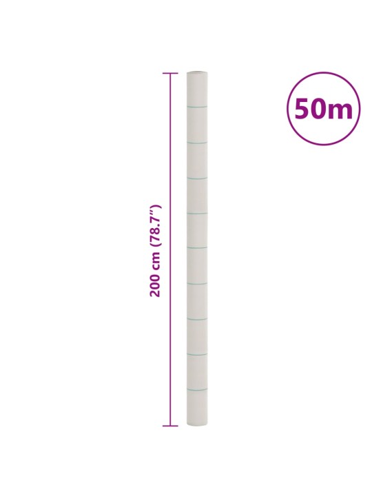 Membrana nuo piktžolių, baltos spalvos, 2x50m, PP