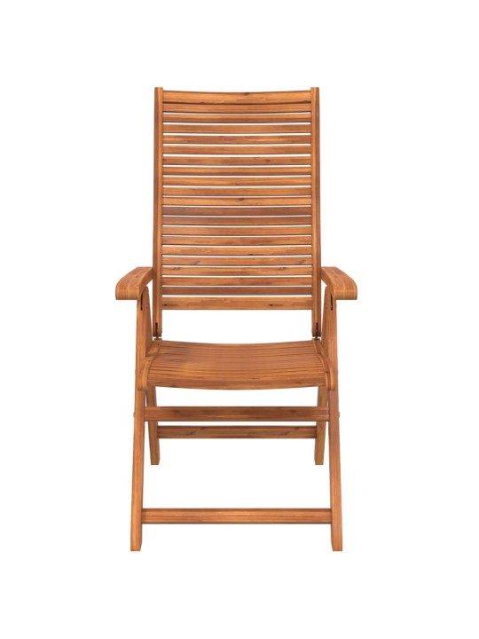 Atlošiamos sodo kėdės, 6vnt., juodos, 56x72x107cm, akacija