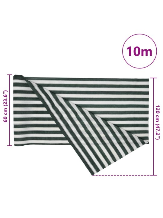 Privatumo suteikiantis tinklelis, žalias/baltas, 1,2x10m, HDPE