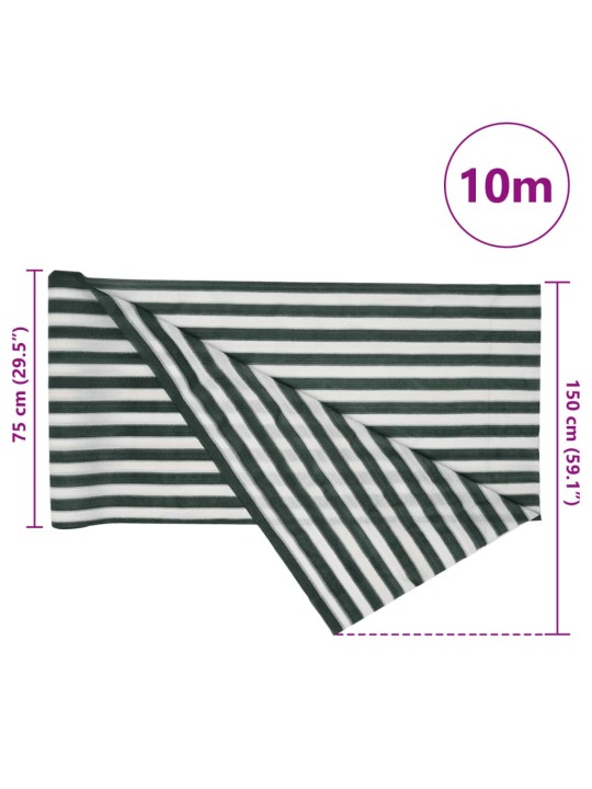 Privatumo suteikiantis tinklelis, žalias/baltas, 1,5x10m, HDPE