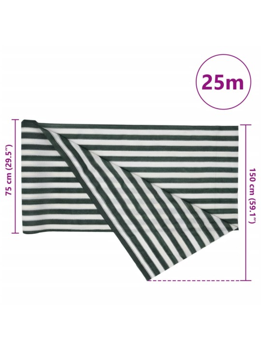 Privatumo suteikiantis tinklelis, žalias/baltas, 1,5x25m, HDPE