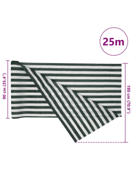 Privatumo suteikiantis tinklelis, žalias/baltas, 1,8x25m, HDPE