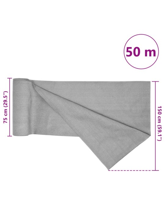Privatumo suteikiantis tinklelis, pilkas, 1,5x50m, HDPE