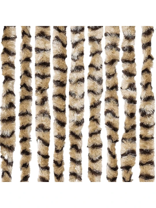 Užuolaida nuo musių, smėlio ir ruda, 118x220cm, šenilis