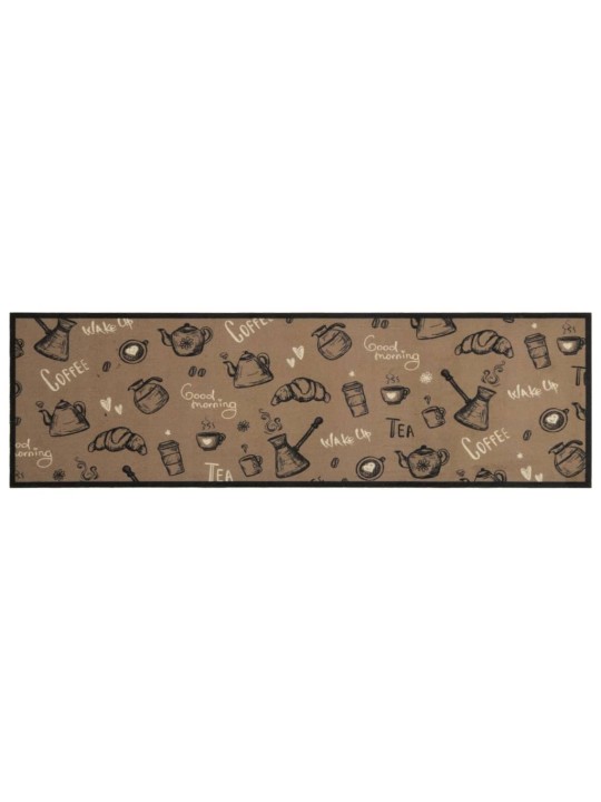Virtuvės kilimėlis, rudas, 45x150cm, aksomas, plaunamas