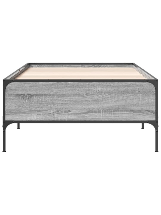 Lovos rėmas, pilkas ąžuolo, 90x200cm, apdirbta mediena/metalas