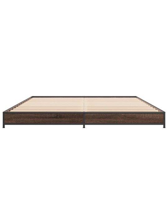 Lovos rėmas, rudas ąžuolo, 120x200cm, apdirbta mediena/metalas