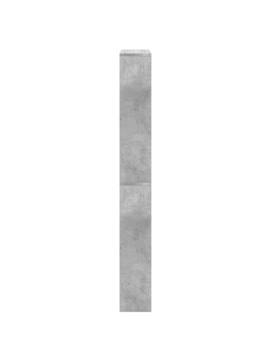 Batų spintelė su veidrodžiu, 4 aukštų, pilka, 63x17x134cm