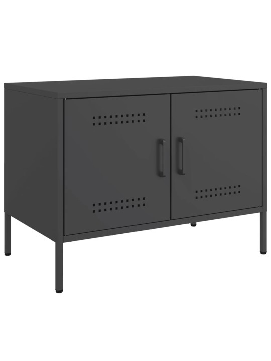 Televizoriaus spintelės, 2vnt., juodos, 68x39x50,5cm, plienas