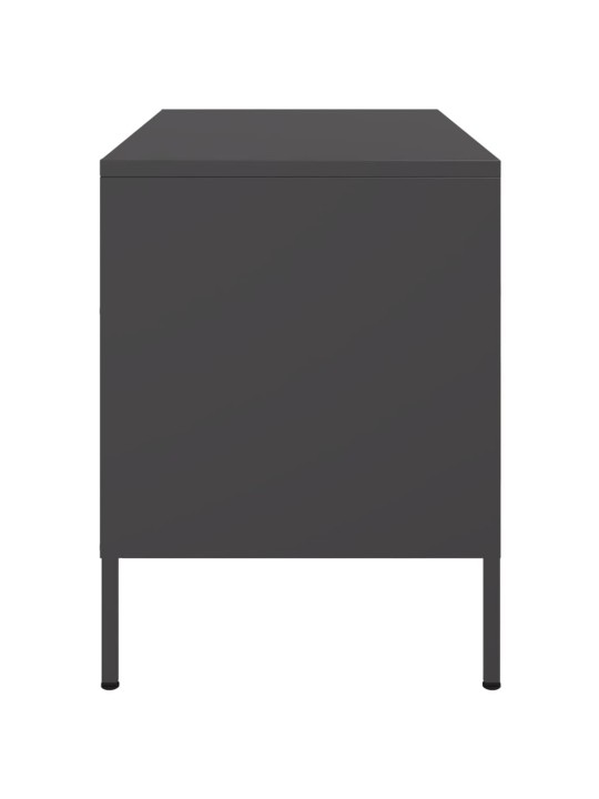 Televizoriaus spintelės, 2vnt., juodos, 68x39x50,5cm, plienas
