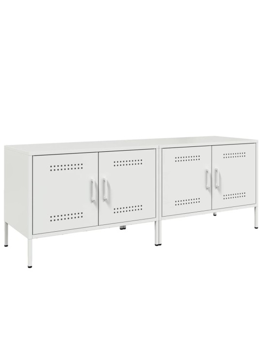 Televizoriaus spintelės, 2vnt., baltos, 68x39x50,5cm, plienas