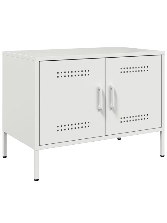Televizoriaus spintelės, 2vnt., baltos, 68x39x50,5cm, plienas