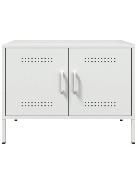 Televizoriaus spintelės, 2vnt., baltos, 68x39x50,5cm, plienas