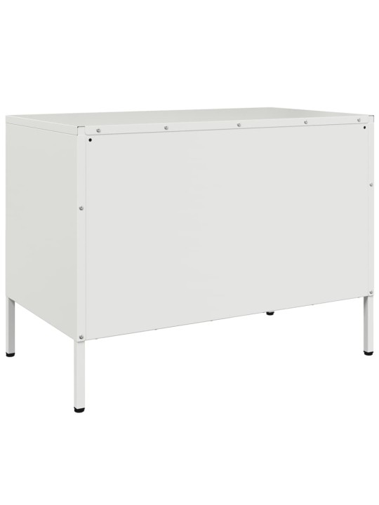 Televizoriaus spintelės, 2vnt., baltos, 68x39x50,5cm, plienas