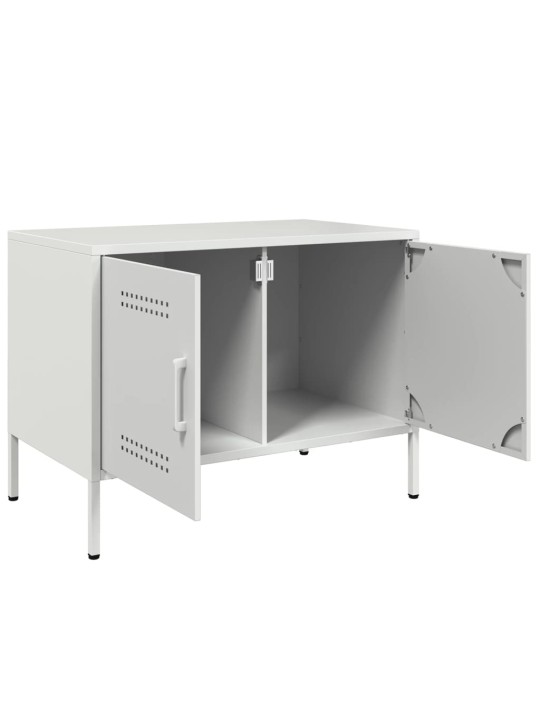 Televizoriaus spintelės, 2vnt., baltos, 68x39x50,5cm, plienas