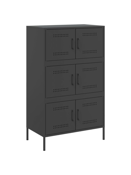 Komoda, juodos spalvos, 68x39x113cm, plienas