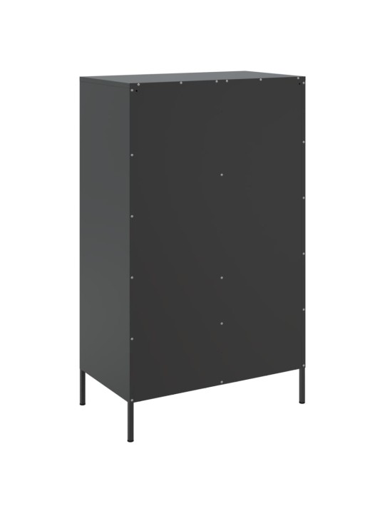 Komoda, juodos spalvos, 68x39x113cm, plienas