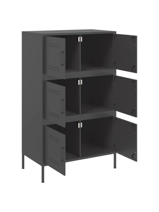 Komoda, juodos spalvos, 68x39x113cm, plienas