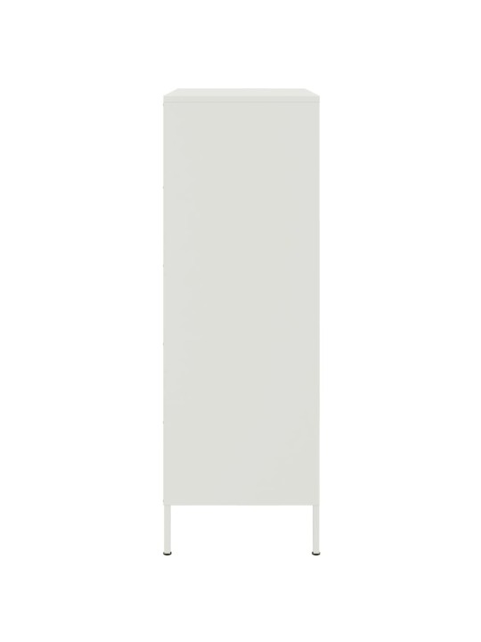 Komoda, baltos spalvos, 68x39x113cm, plienas