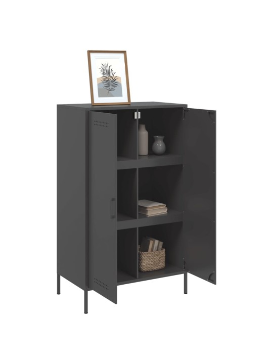 Komoda, juodos spalvos, 68x39x113cm, plienas