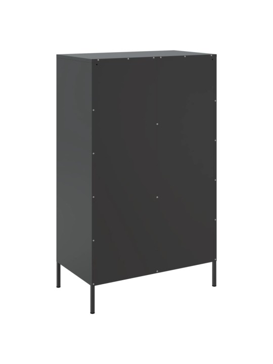 Komoda, juodos spalvos, 68x39x113cm, plienas