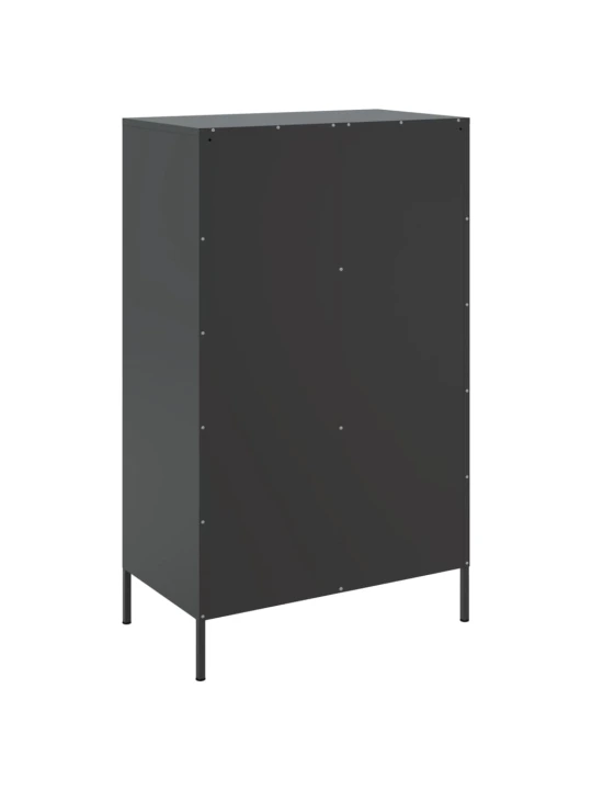 Komoda, juodos spalvos, 68x39x113cm, plienas