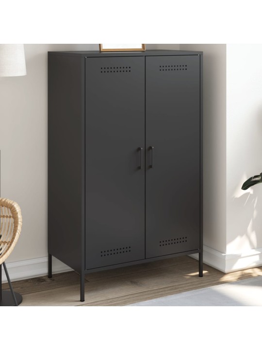 Komoda, juodos spalvos, 68x39x113cm, plienas