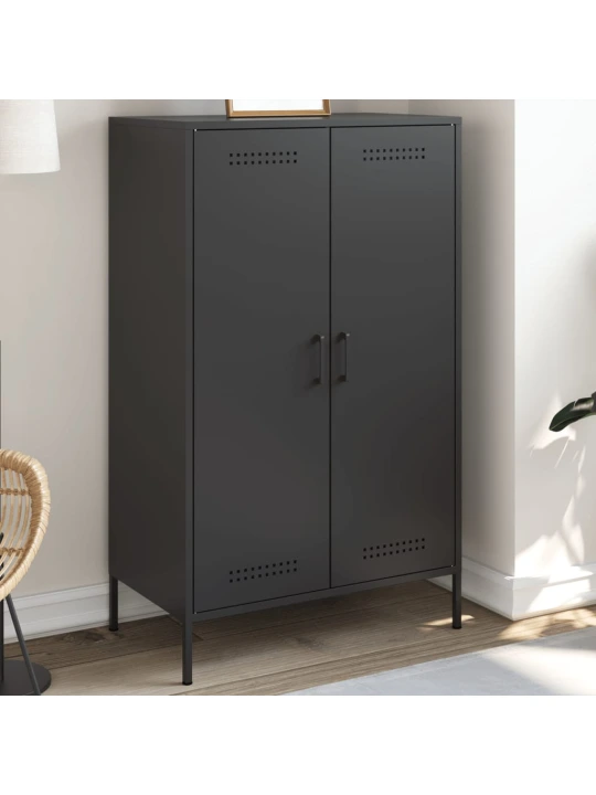 Komoda, juodos spalvos, 68x39x113cm, plienas
