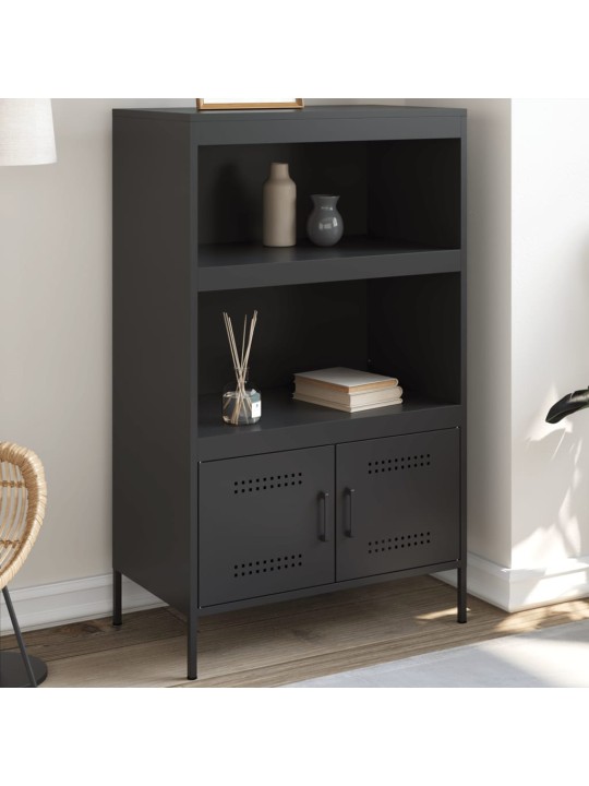 Komoda, juodos spalvos, 68x39x113cm, plienas
