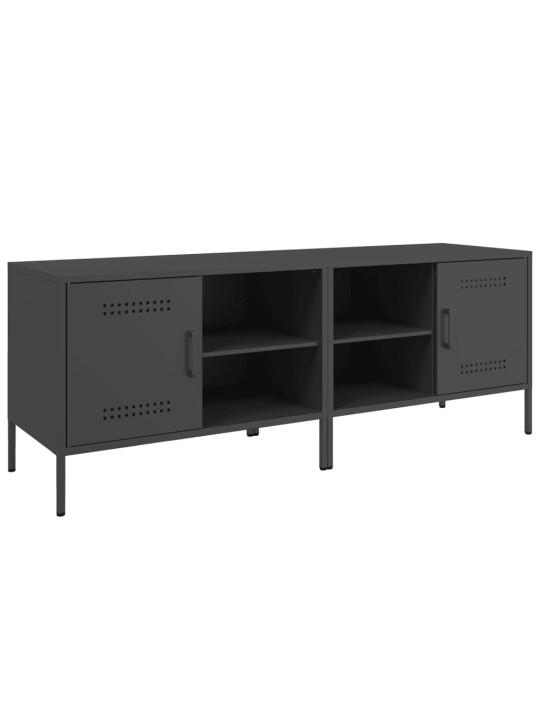 Televizoriaus spintelės, 2vnt., juodos, 68x39x50,5cm, plienas