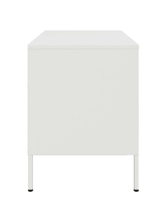 Televizoriaus spintelės, 2vnt., baltos, 68x39x50,5cm, plienas