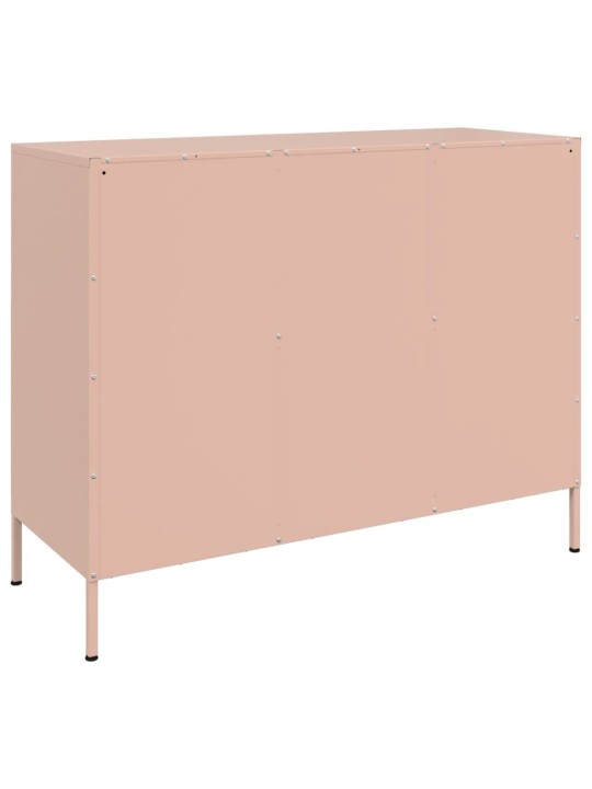 Šoninė spintelė, rožinės spalvos, 100,5x39x79cm, plienas