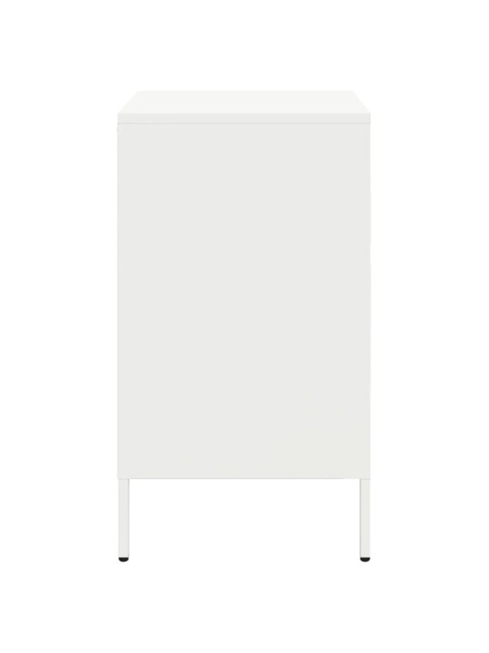 Naktinė spintelė, baltos spalvos, 36x39x68cm, plienas