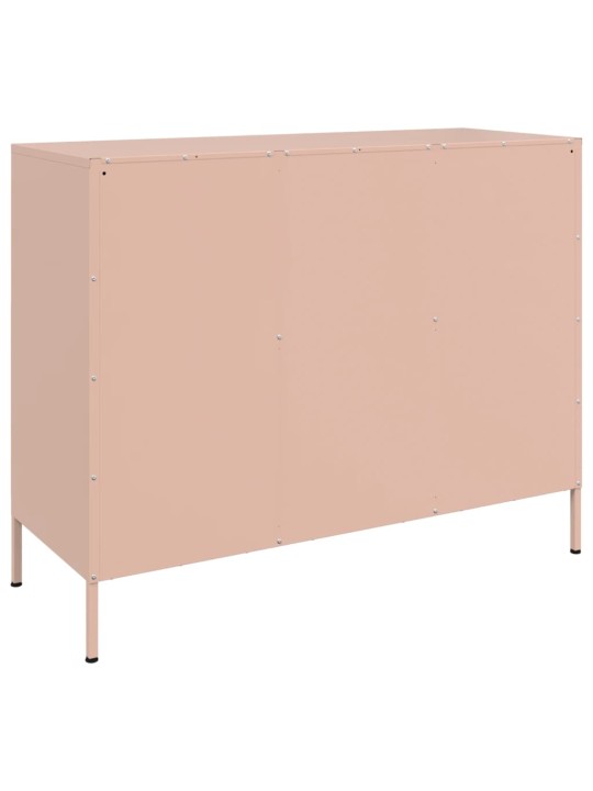Šoninė spintelė, rožinės spalvos, 100,5x39x79cm, plienas