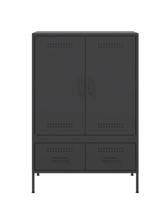 Komoda, juodos spalvos, 68x39x101,5cm, plienas