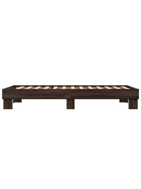 Lovos rėmas, rudas ąžuolo, 90x200cm, apdirbta mediena/metalas