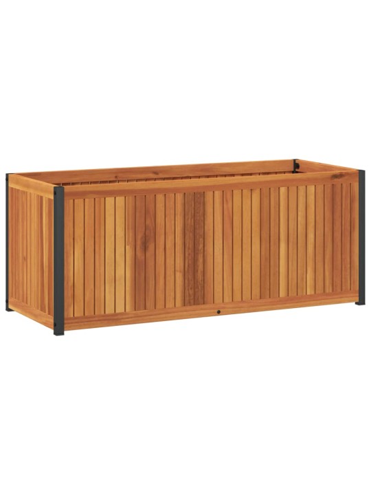 Sodo lovelis, 110x45x44cm, akacijos medienos masyvas ir plienas