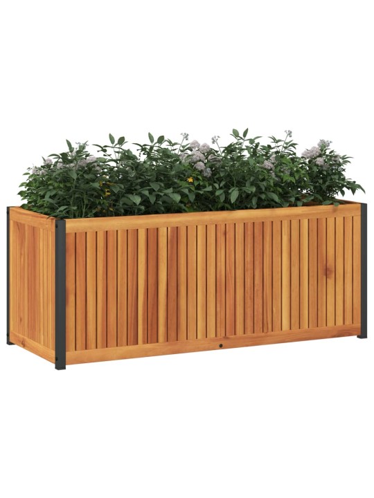Sodo lovelis, 110x45x44cm, akacijos medienos masyvas ir plienas