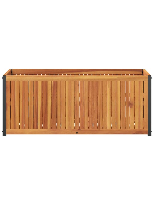 Sodo lovelis, 110x45x44cm, akacijos medienos masyvas ir plienas