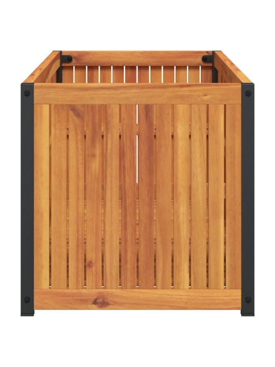 Sodo lovelis, 110x45x44cm, akacijos medienos masyvas ir plienas