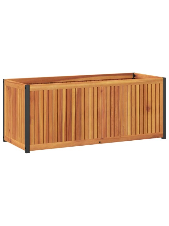 Sodo lovelis, 110x45x44cm, akacijos medienos masyvas ir plienas