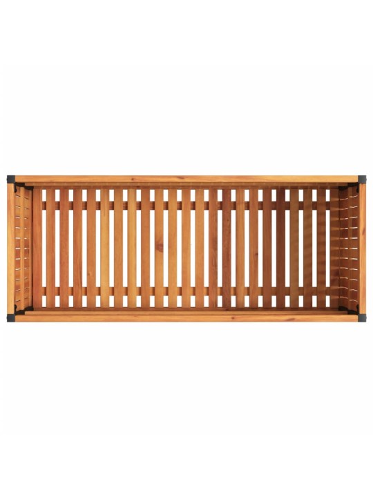 Sodo lovelis, 110x45x44cm, akacijos medienos masyvas ir plienas