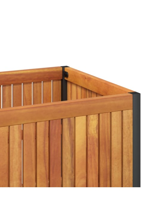 Sodo lovelis, 110x45x44cm, akacijos medienos masyvas ir plienas