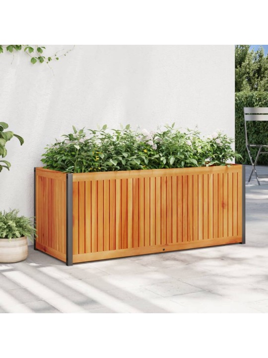 Sodo lovelis, 110x45x44cm, akacijos medienos masyvas ir plienas