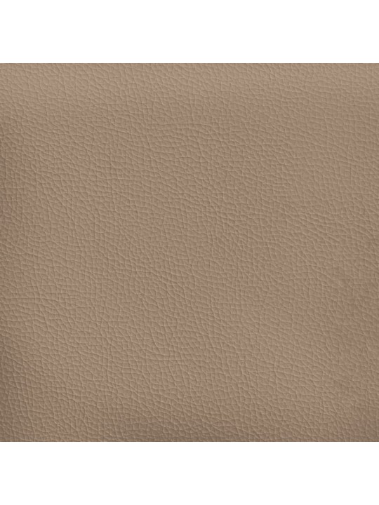 Poilsio sofa su pagalvėmis, kapučino, dirbtinė oda